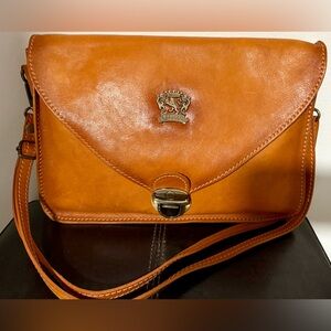 Pratesi Tan Leather Shoulder Bag